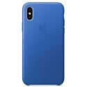 Чехол iPhone X Leather Case Electric Blue (MRGG2)