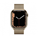 Apple Watch 7 GPS + LTE 41mm Gold Stainless Steel Case with Gold Milanese Loop (MKHH3/MKJ03)