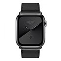 Apple Watch Hermes Series 5 GPS + LTE 44mm Space Black Stainless Steel Case with Noir Swift Leather Single Tour (MWW92)