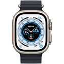 Apple Watch Ultra GPS + Cellular 49mm Titanium Case with Midnight Ocean Band (MQFK3)