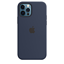 Чехол для iPhone 12 - 12 PRO Silicone Case with MagSafe Deep Navy (MHL43)