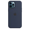 Чехол Apple Silicone case with MagSafe and Splash for iPhone 12 Pro Max - Deep Navy (High Copy)