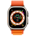 Apple Watch Ultra GPS + Cellular 49mm Titanium Case with Orange Alpine Loop (MNHA3)