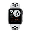 Apple Watch Nike+ Series 6 GPS + LTE 44mm Silver Aluminium Case with Pure Platinum Black Nike Sport Band (M09W3)