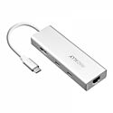 Adapter Macally Type-C to USB 3.0 with HDMI Gigabit Ethernet and PD Aluminium