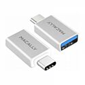 Adapter Macally USB-C to USB-A Aluminium (2 Set) 