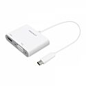 Adapter Macally Type-C to VGA with HDMI 4K White 