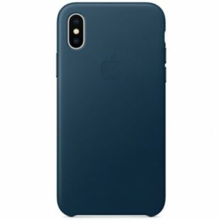 Чехол iPhone X Leather Case Cosmos Blue (MQTH2)
