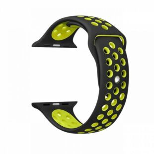 Apple Strap Sport Band for Watch Nike + 42/44 mm Black/Yellow (High Copy)