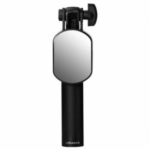 USAMS US-ZB030 3.5mm Port Selfie Stick With Mini Mirror Black