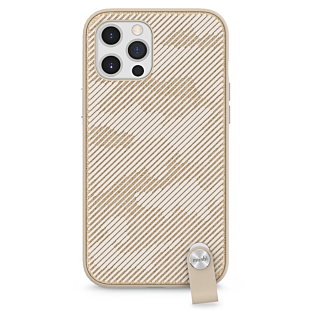 Moshi Altra Slim Case with Wrist Strap for iPhone 12 Pro Max, Sahara Beige