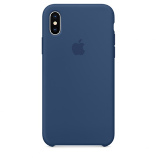 Cover iPhone X Blue Cobalt Silicone Case (High Copy)