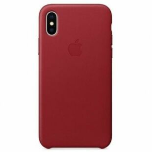 Чехол iPhone X Leather Case RED (MQTE2)