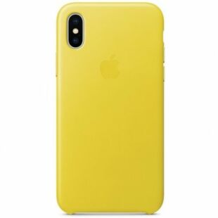 Чехол iPhone X Leather Case Spring Yellow (MRGJ2)