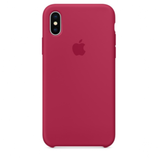 Cover iPhone Xs Rose Red Silicone Case (High Copy)