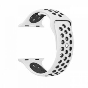 Apple Strap Sport Band for Watch Nike + 42/44 mm White/Black (High Copy)