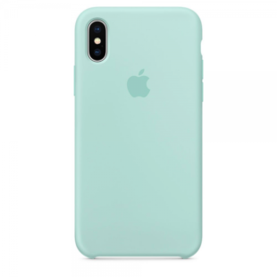 Чехол iPhone X Marine Green Silicone Case (High Copy)