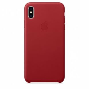 Чехол iPhone Xs Max Leather Case - (PRODUCT)RED (MRWQ2)