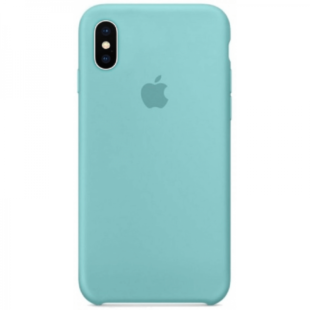 Чехол iPhone Xs Sea Blue Silicone Case (High Copy)