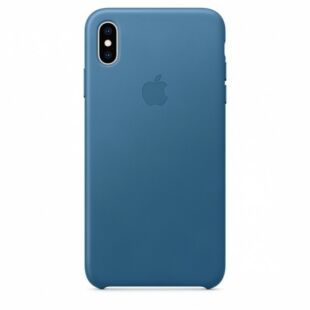 Чехол iPhone Xs Max Leather Case - Cape Cod Blue (MTEW2)