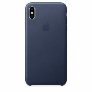 Чехол iPhone Xs Max Leather Case - Midnight Blue (MRWU2)