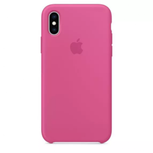 Чехол iPhone X Pink Silicone Case (High Copy)