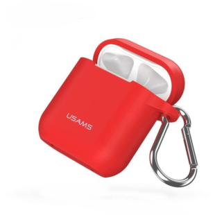 USAMS Silicone Protective Cover Case for AirPods 2 - Red
