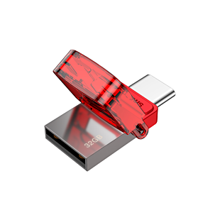 Baseus Red-hat Type-C USB Flash Disk Tarnish body + red cover