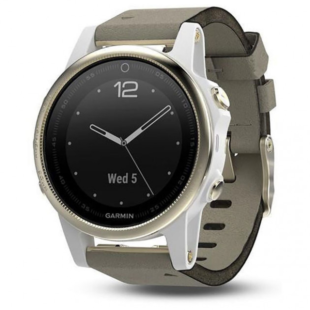 Garmin Fenix 5S Champagne Sapphire with Gray Suede Band