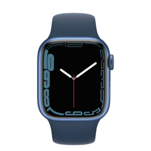 Apple Watch Series 7 41mm Blue Aluminium Case with Abyss Blue Sport Band (MKN13)