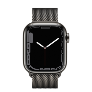 Apple Watch 7 GPS + LTE 41mm Graphite Stainless Steel Case with Graphite Milanese Loop (MKHK3/MKJ23)