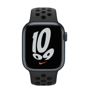 Apple Watch Nike Series 7 GPS + LTE 41mm Midnight Aluminum Case with Anthracite/Black Nike Sport Band (MKJ43)
