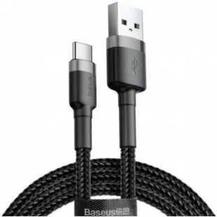 Baseus Kevlar Cable USB For Type-C 3A 1M Gray + Black