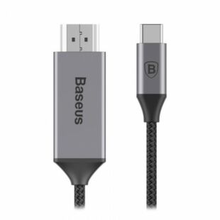 BASEUS C-Video Functional Notebook Cable (Type-C to 4K HD+PD) 1.8m Dark Gray