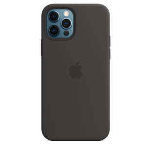 Чехол для iPhone 12 - 12 PRO Silicone Case with MagSafe Black (MLH73)