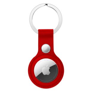 Leather Key Ring for AirTag - Red (Copy)