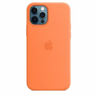 Чехол Apple Silicone case with MagSafe for iPhone 12/12 Pro - Kumquat (High Copy)