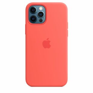 Apple Silicone case with MagSafe for iPhone 12/12 Pro - Pink Citrus (High Copy)
