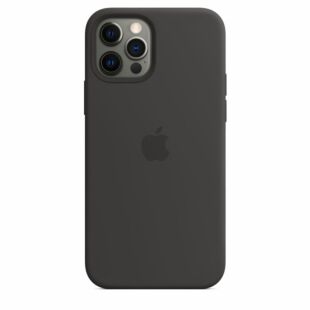 Apple Silicone case with MagSafe for iPhone 12/12 Pro - Black (High Copy)