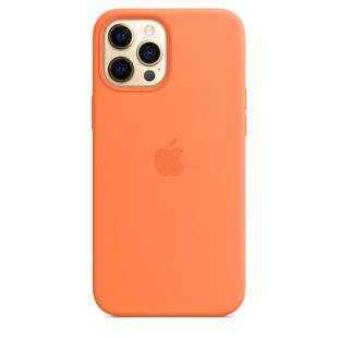 Чехол Apple Silicone case with MagSafe for iPhone 12 Pro Max - Kumquat (High Copy)