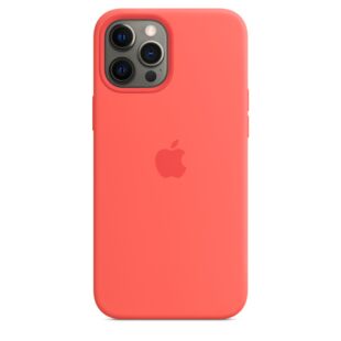 Apple Silicone case with MagSafe and Splash for iPhone 12 Pro Max - Pink Citrus (High Copy)