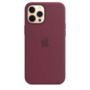 Apple Silicone case with MagSafe and Splash for iPhone 12 Pro Max - Plum (High Copy)