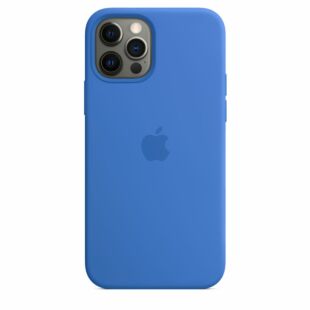 Apple Silicone case with MagSafe for iPhone 12/12 Pro - Capri Blue (High Copy)