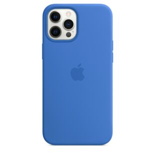 Чехол Apple Silicone case with MagSafe for iPhone 12 Pro Max - Capri Blue (High Copy)