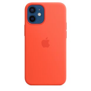 iPhone 12 Mini Silicone Case with MagSafe Electric Orange (MKTN3)