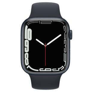 Apple Watch Series 7 GPS + LTE 45mm Midnight Aluminium Case with Midnight Sport Band (MKJP3)