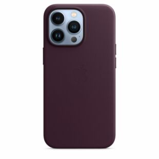 Чехол для iPhone 13 Pro Leather Case with MagSafe Dark Cherry (MM1A3)
