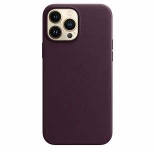 Чехол для iPhone 13 Pro Max Leather Case with MagSafe Dark Cherry (MM1M3)