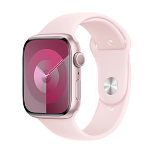 Apple Watch Series 9 41mm Pink Aluminum Case with Light Pink Sport Band S/M