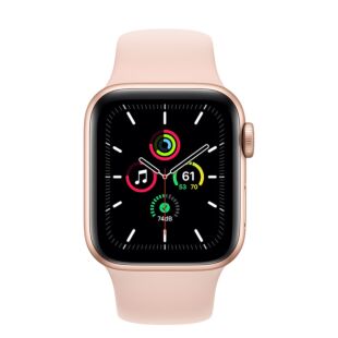 Apple Watch SE 40mm Gold Aluminum Case with Pink Sand Sport Band (MYDN2)
